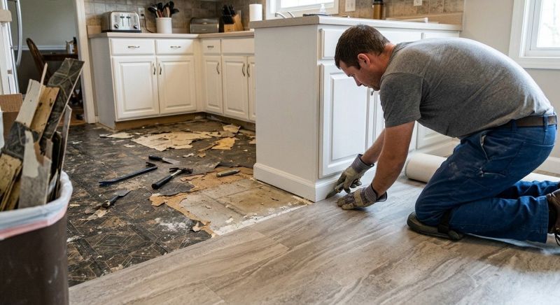 Linoleum Floor Installation in Dedham, MA