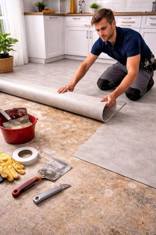 Linoleum Floor Installation in Kingston, MA