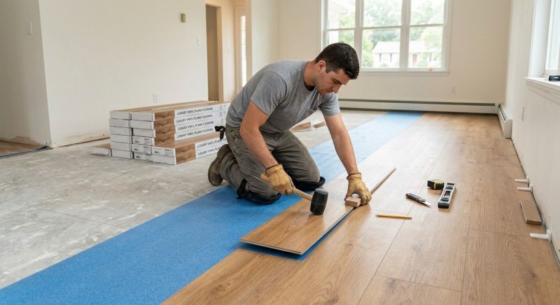 Luxury Vinyl Tile Installation in Medfield, MA