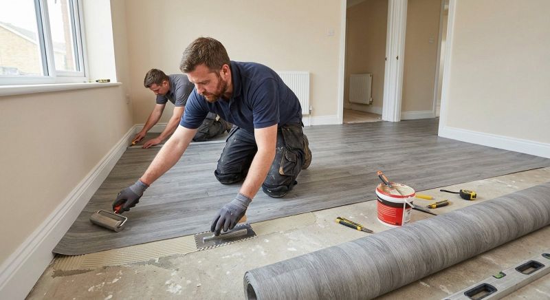 Sheet Linoleum Installation in Avon, MA