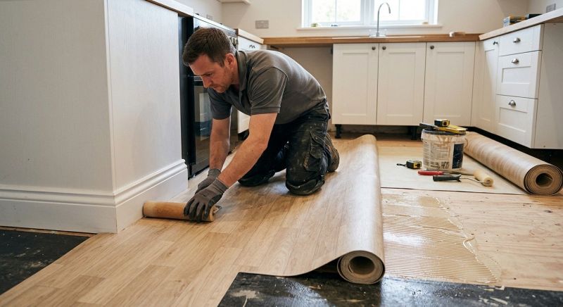 Sheet Linoleum Installation in Mansfield, MA